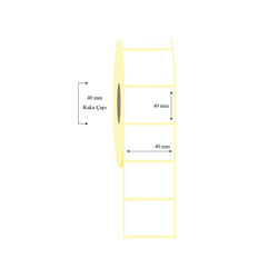 40mm x 40mm Tekli Termal Etiket - 