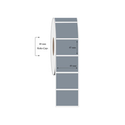 40mm x 45mm Tekli Silvermat Etiket - 