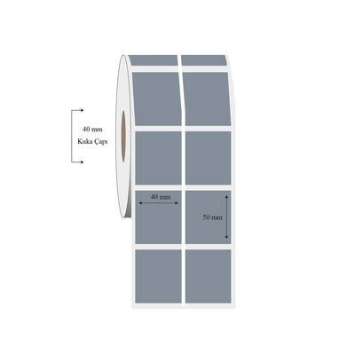 40mm x 50mm 2 li Ayrık Silvermat Etiket - 1