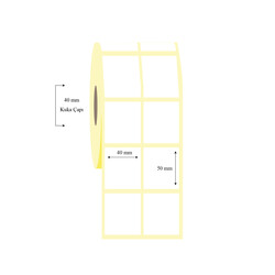 40mm x 50mm 2 li Ayrık Wellum Etiket - 