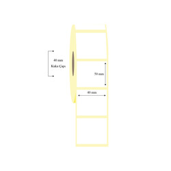 40mm x 50mm Tekli Wellum Etiket - 
