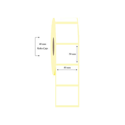40mm x 50mm Tekli Wellum Etiket - 1