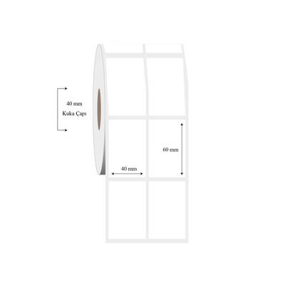 40mm x 60mm 2 li Ayrık PP Şeffaf Etiket - 1