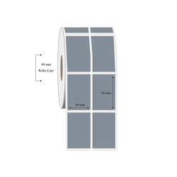 40mm x 60mm 2 li Ayrık Silvermat Etiket - 