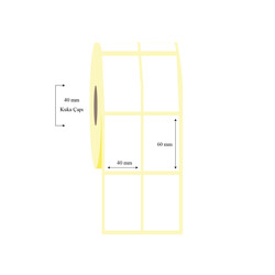 40mm x 60mm 2 li Ayrık Wellum Etiket - 