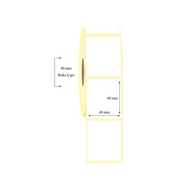 40mm x 60mm Tekli PP Opak Etiket - 1