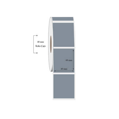 40mm x 60mm Tekli Silvermat Etiket - 1