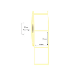 40mm x 60mm Tekli Wellum Etiket - 