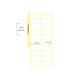 45mm x 25mm 2 li Ayrık Kuşe Etiket - 