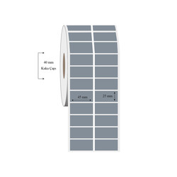 45mm x 25mm 2 li Ayrık Silvermat Etiket - 