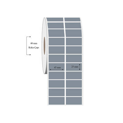 45mm x 25mm 2 li Ayrık Silvermat Etiket - 1