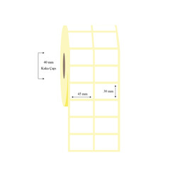 45mm x 30mm 2 li Ayrık PP Opak Etiket - 