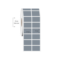 45mm x 30mm 2 li Ayrık Silvermat Etiket - 