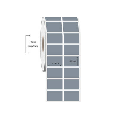 45mm x 30mm 2 li Ayrık Silvermat Etiket - 1