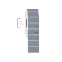 45mm x 30mm Tekli Silvermat Etiket - 