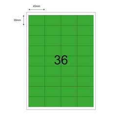 45mm x 30mm Yeşil Lazer Etiket - 