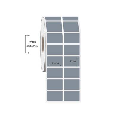 45mm x 35mm 2 li Ayrık Silvermat Etiket - 1
