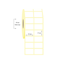 45mm x 35mm 2 li Ayrık Termal Etiket - 
