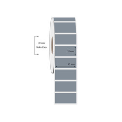 45mm x 35mm Tekli Silvermat Etiket - 