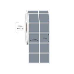 45mm x 40mm 2 li Ayrık Silvermat Etiket - 