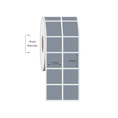 45mm x 40mm 2 li Ayrık Silvermat Etiket - 1