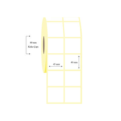 45mm x 40mm 2 li Ayrık Wellum Etiket - 1