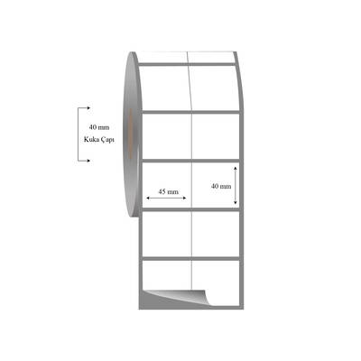 45mm x 40mm 2 li Bitişik Fasson Fastyre Etiket - 1