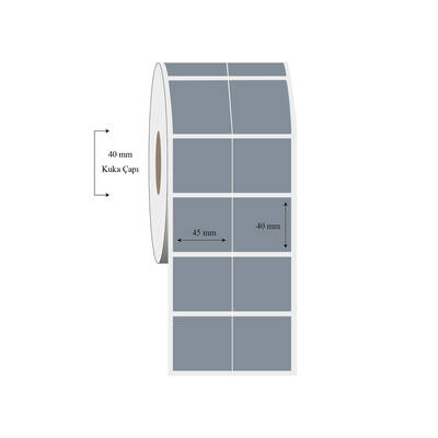 45mm x 40mm 2 li Bitişik Silvermat Etiket - 1