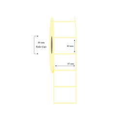 45mm x 40mm Tekli Termal Etiket - 