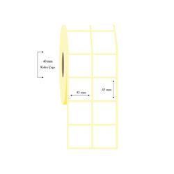 45mm x 45mm 2 li Ayrık PP Opak Etiket - 
