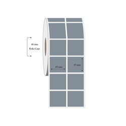 45mm x 45mm 2 li Ayrık Silvermat Etiket - 