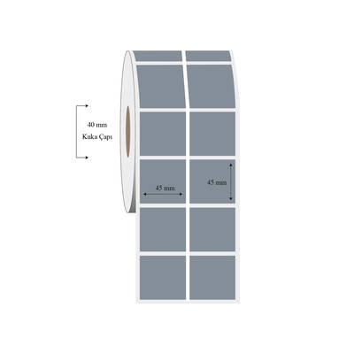 45mm x 45mm 2 li Ayrık Silvermat Etiket - 1