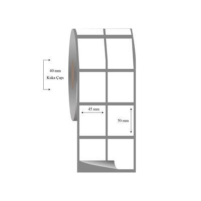 45mm x 50mm 2 li Ayrık Fasson Fastyre Etiket - 1