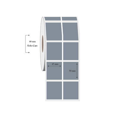 45mm x 50mm 2 li Ayrık Silvermat Etiket - 1