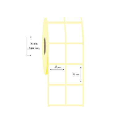 45mm x 50mm 2 li Ayrık Wellum Etiket - 1