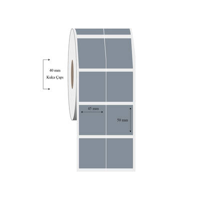 45mm x 50mm 2 li Bitişik Silvermat Etiket - 1