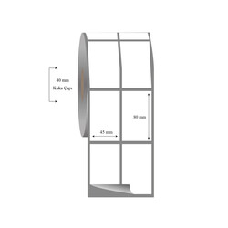 45mm x 80mm 2 li Ayrık Fasson Fastyre Etiket - 