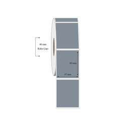 45mm x 80mm Tekli Silvermat Etiket - 