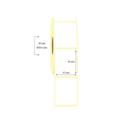 45mm x 80mm Tekli Termal Etiket - 