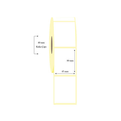 45mm x 80mm Tekli Wellum Etiket - 1