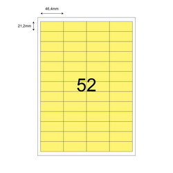 46,4mm x 21,2mm Sarı Lazer Etiket - 