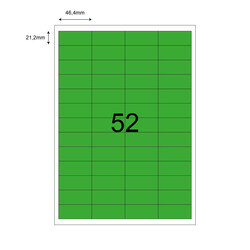 46,4mm x 21,2mm Yeşil Lazer Etiket - 