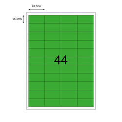 48,5mm x 25,4mm Yeşil Lazer Etiket - 