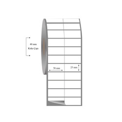 50mm x 25mm 2 li Bitişik Fasson Fastyre Etiket - 