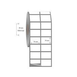 50mm x 30mm 2 li Ayrık Fasson Fastyre Etiket - 