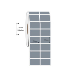 50mm x 30mm 2 li Ayrık Silvermat Etiket - 