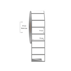 50mm x 30mm Tekli Fasson Fastyre Etiket - 