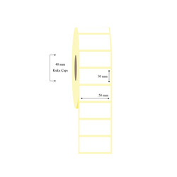 50mm x 30mm Tekli Termal Etiket - 