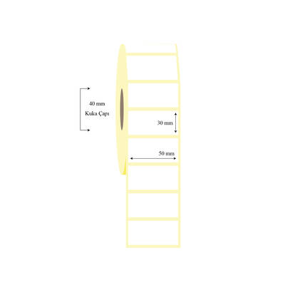 50mm x 30mm Tekli Wellum Etiket - 1