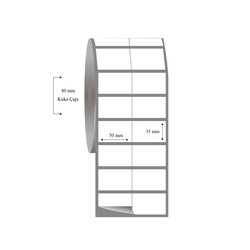 50mm x 35mm 2 li Bitişik Fasson Fastyre Etiket - 